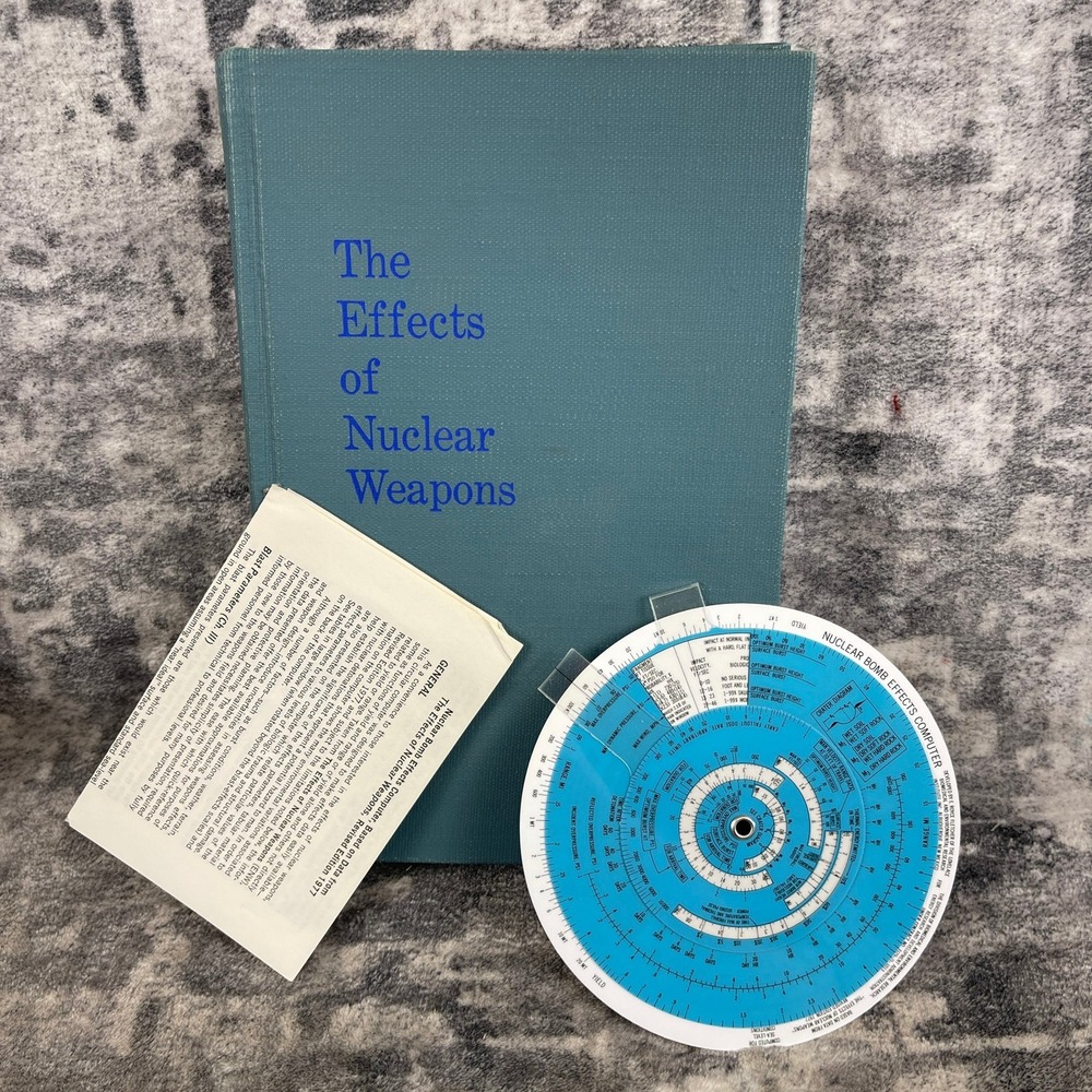 Vtg Effects of Nuclear Weapons Hardcover 1977 with Rare Bomb Effects Computer